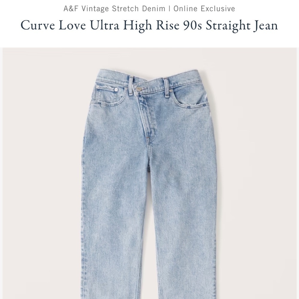 Abercrombie curve love 90s straight Jean